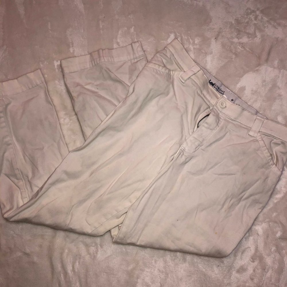 cream trousers